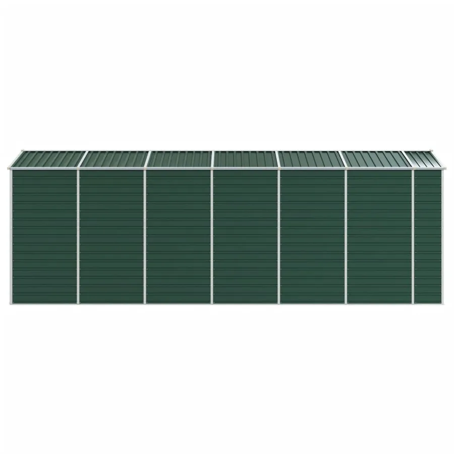 Abri de jardin vert 191x555x198 cm acier galvanisé - 6