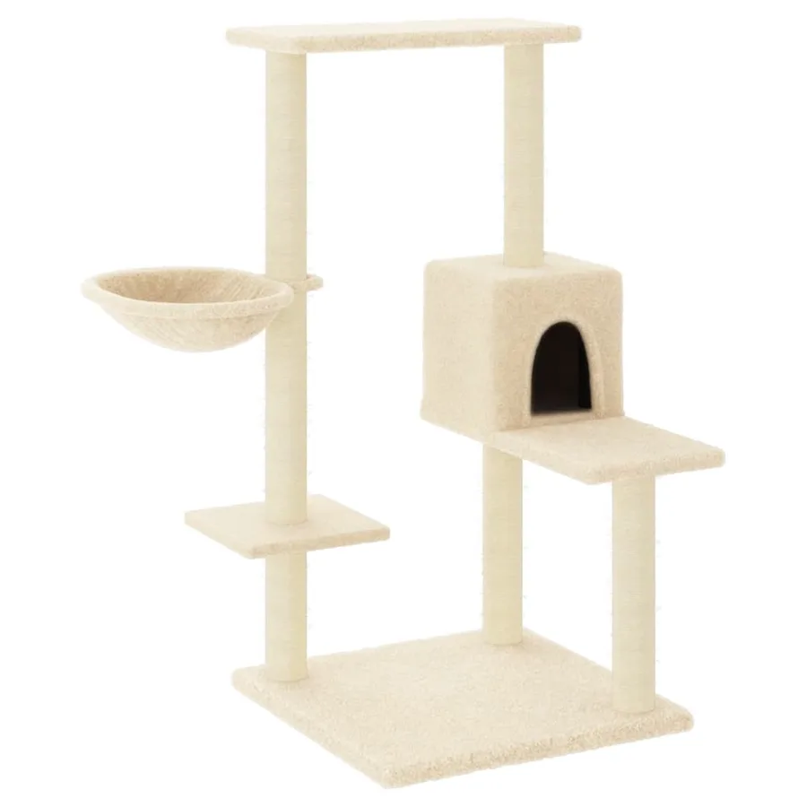 Arbre à chat avec griffoirs en sisal Crème 95 cm - 2