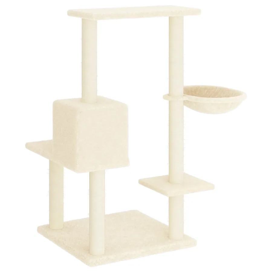 Arbre à chat avec griffoirs en sisal Crème 95 cm - 5