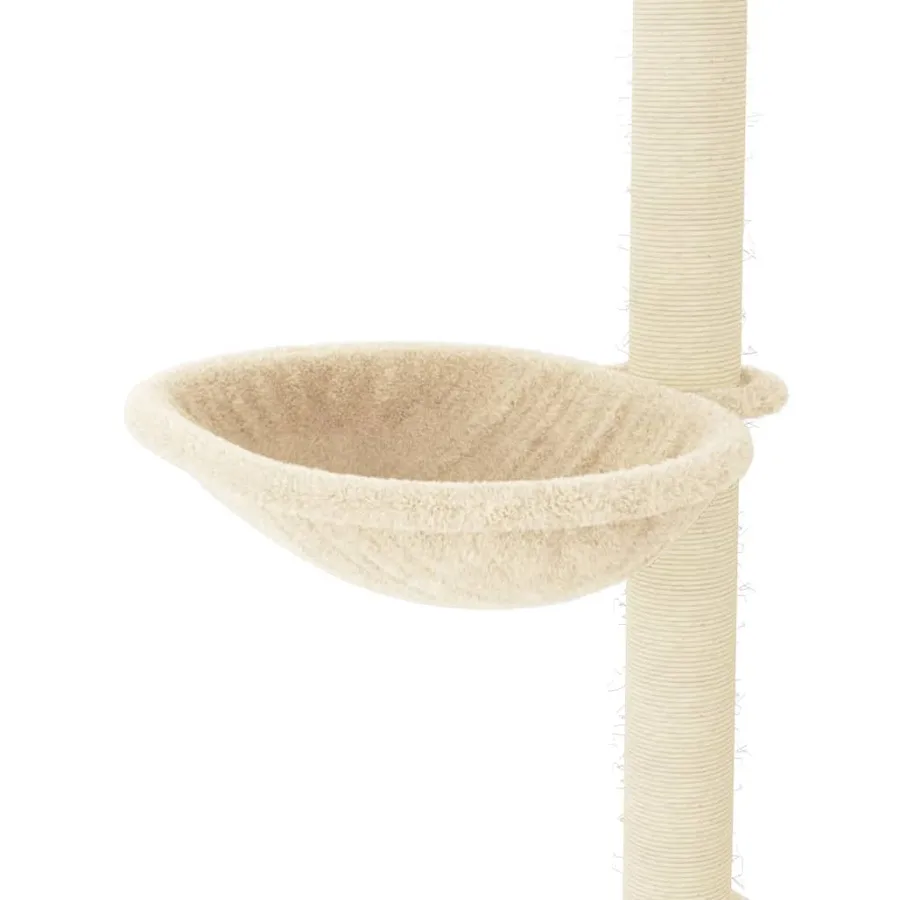 Arbre à chat avec griffoirs en sisal Crème 95 cm - 7