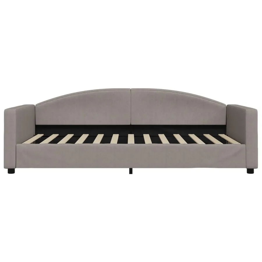 Lit de jour avec matelas taupe 100x200 cm tissu - 4