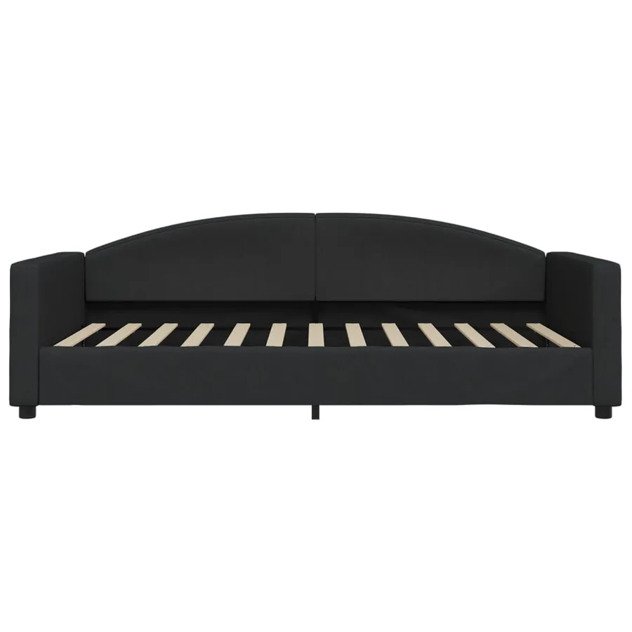Lit de repos sans matelas noir 100x200 cm tissu - 3