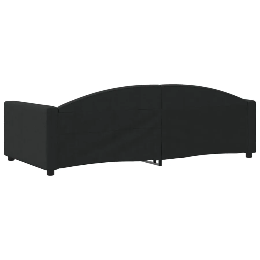 Lit de repos sans matelas noir 100x200 cm tissu - 5