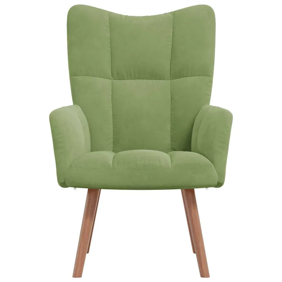 Chaise de relaxation Vert clair Velours - 3