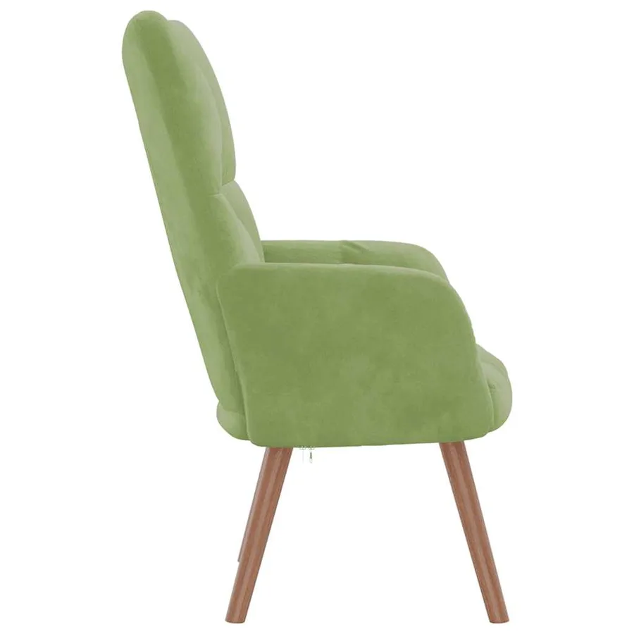 Chaise de relaxation Vert clair Velours - 4