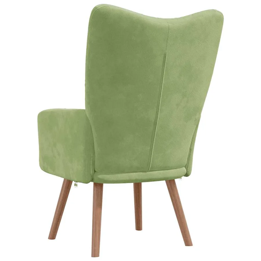 Chaise de relaxation Vert clair Velours - 5