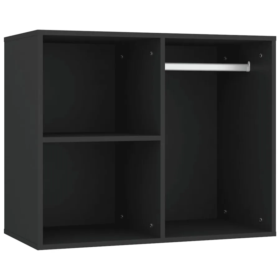 Coiffeuse à LED avec armoires noir bois d'ingénierie - 10