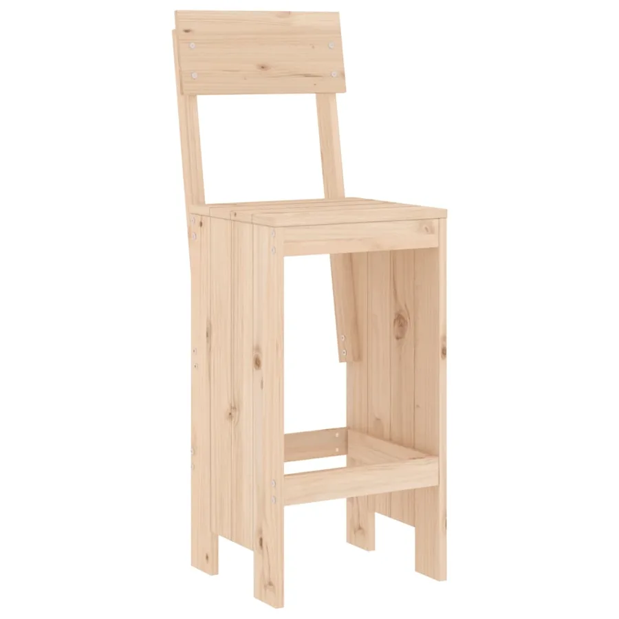 Ensemble de bar de jardin 7 pcs Bois de pin massif - 4