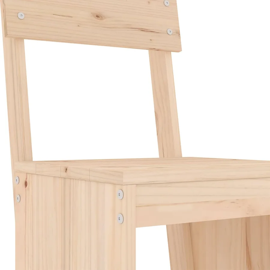 Ensemble de bar de jardin 7 pcs Bois de pin massif - 5