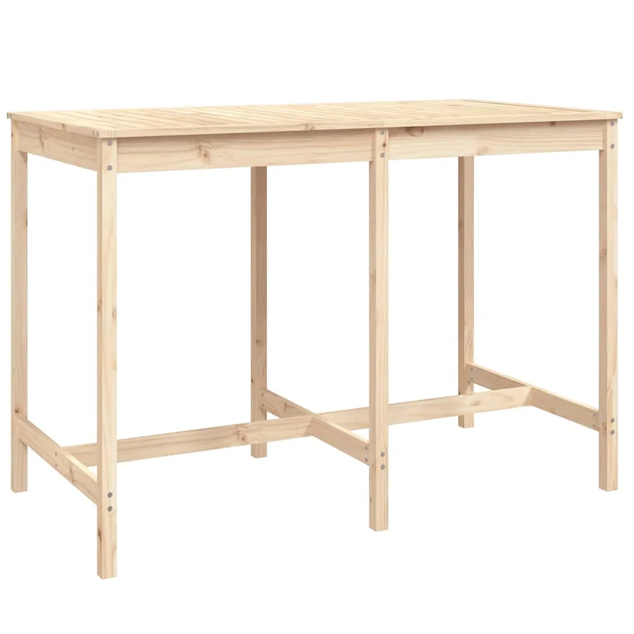 Ensemble de bar de jardin 7 pcs Bois de pin massif - 6