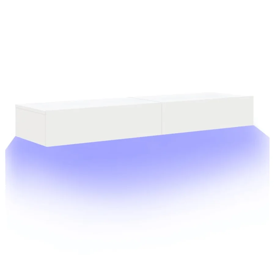 Meubles TV avec éclairage LED 2 pcs blanc 60x35x15,5 cm - 6