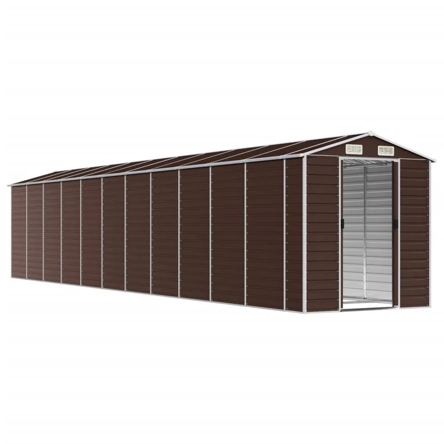 Abri de jardin marron 191x980x198 cm acier galvanisé - 3