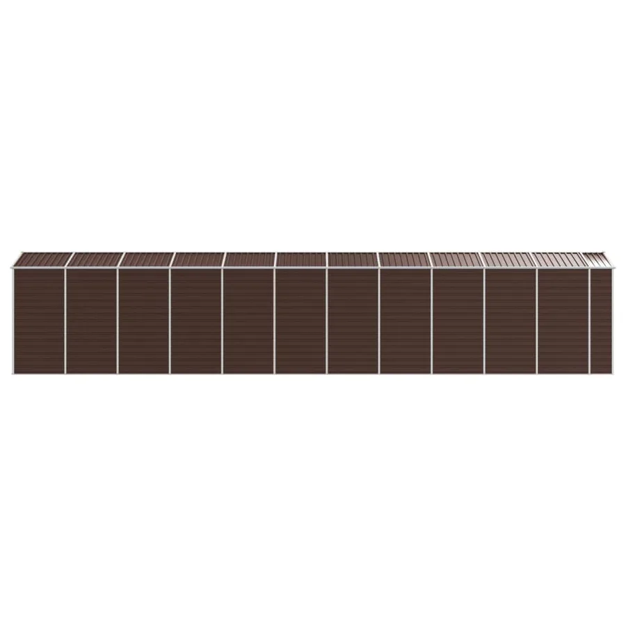 Abri de jardin marron 191x980x198 cm acier galvanisé - 6