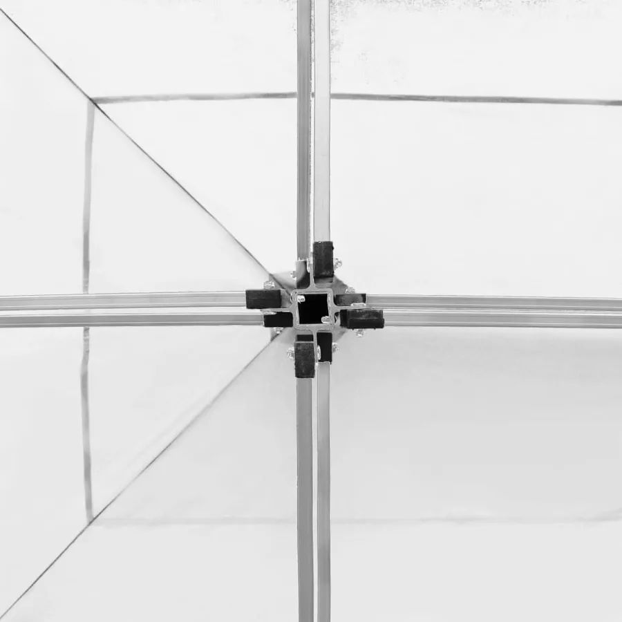 Tente de réception pliable avec parois Aluminium 6 x 3 m Blanc - 9