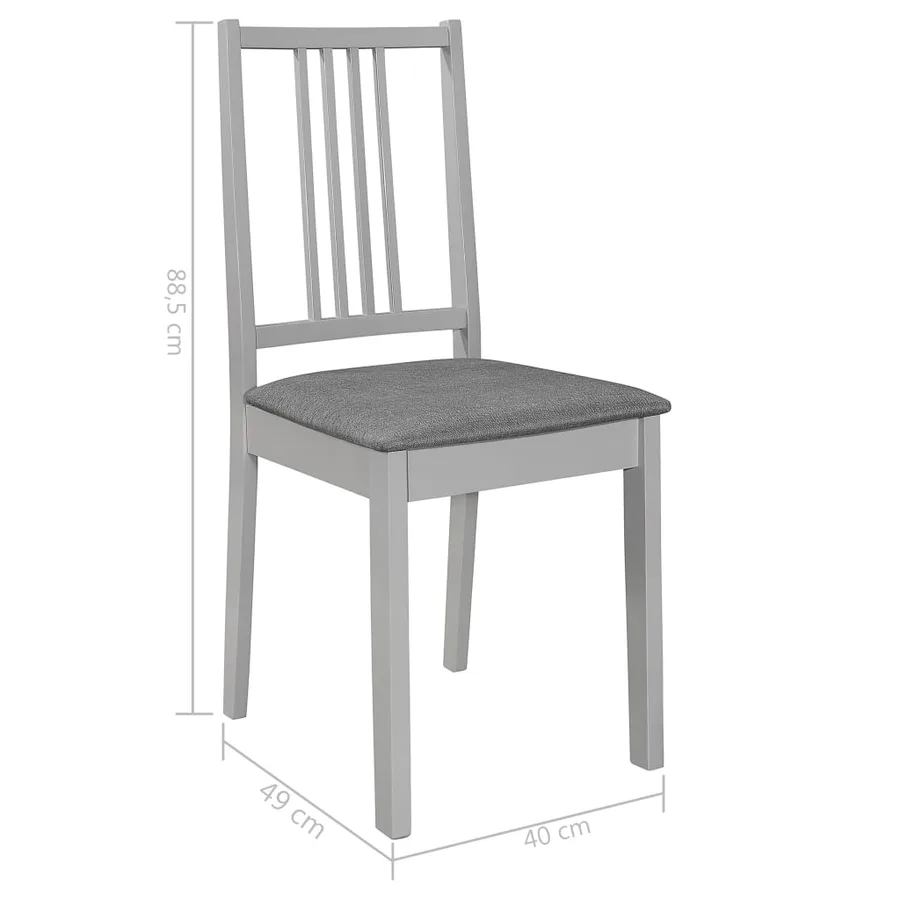 Mobilier de salle à manger 5 pcs MDF Gris - 14