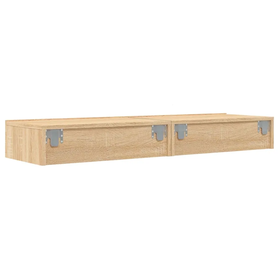 Meubles TV avec éclairage LED 2 pcs chêne sonoma 60x35x15,5 cm - 10