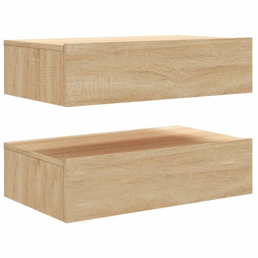 Meubles TV avec éclairage LED 2 pcs chêne sonoma 60x35x15,5 cm - 11