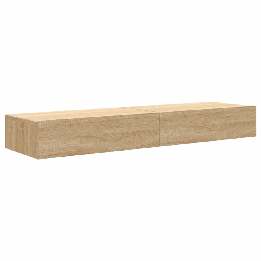 Meubles TV avec éclairage LED 2 pcs chêne sonoma 60x35x15,5 cm - 3