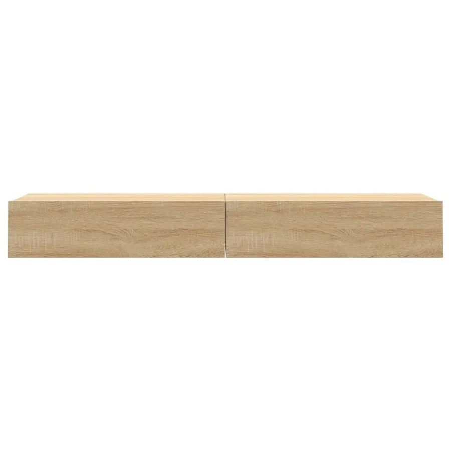Meubles TV avec éclairage LED 2 pcs chêne sonoma 60x35x15,5 cm - 8