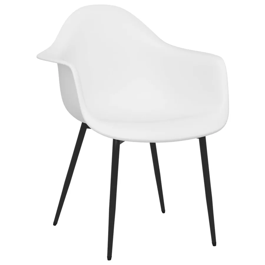 Chaises à manger lot de 6 blanc PP - 3
