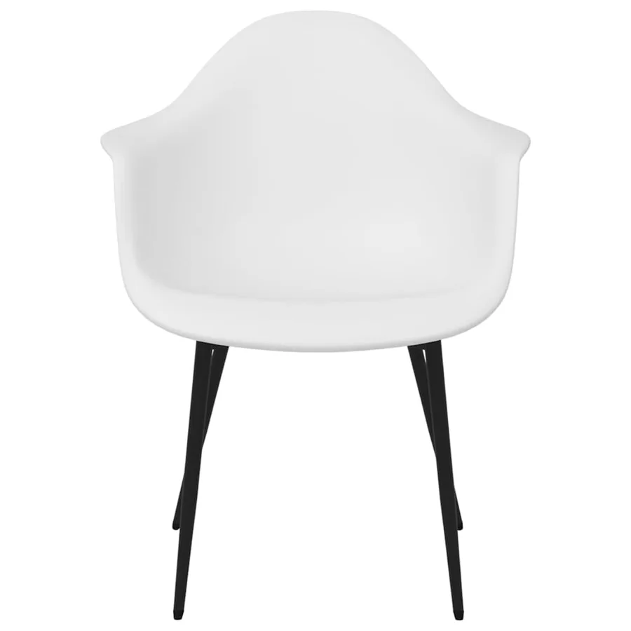 Chaises à manger lot de 6 blanc PP - 4