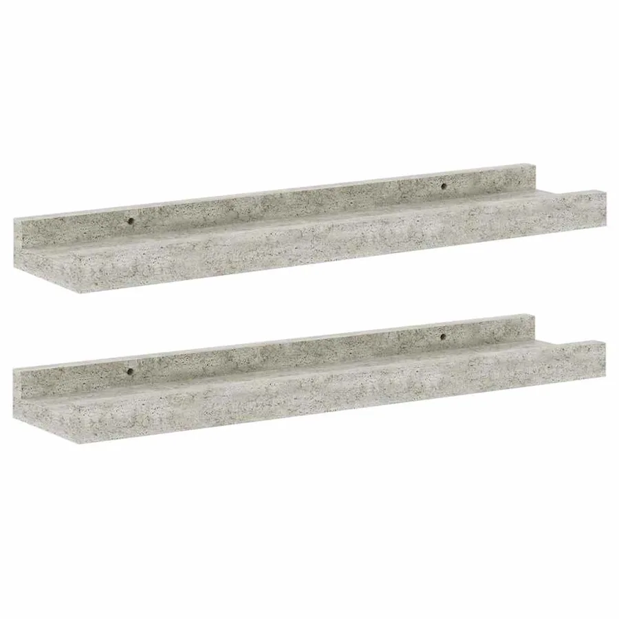 Étagères murales 2 pcs Gris béton 40x9x3 cm - 2
