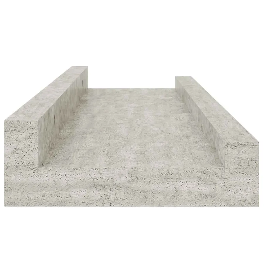 Étagères murales 2 pcs Gris béton 40x9x3 cm - 7