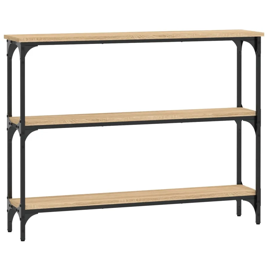 Table console chêne sonoma 100x22,5x75 cm bois d'ingénierie - 2
