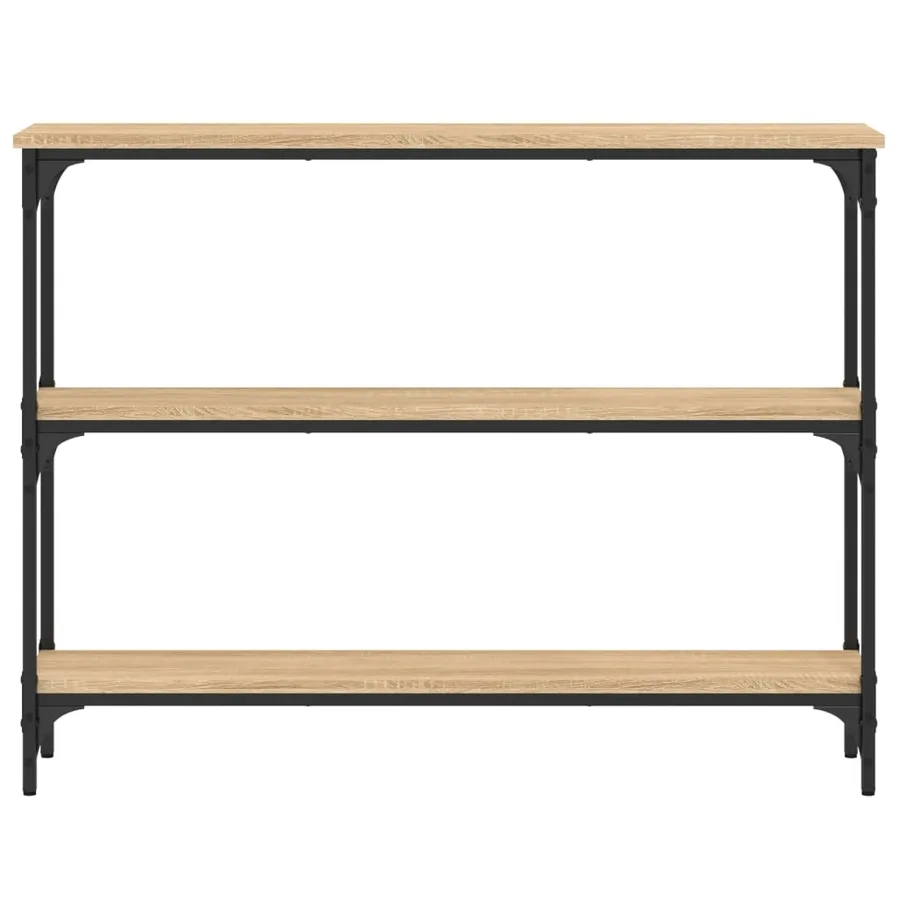 Table console chêne sonoma 100x22,5x75 cm bois d'ingénierie - 4