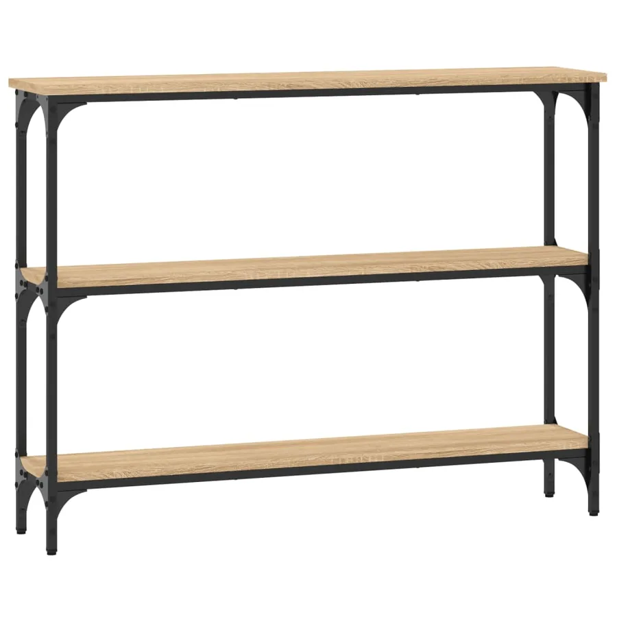 Table console chêne sonoma 100x22,5x75 cm bois d'ingénierie - 6