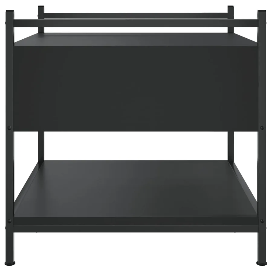 Table basse noir 50x50x50 cm bois d'ingénierie - 7