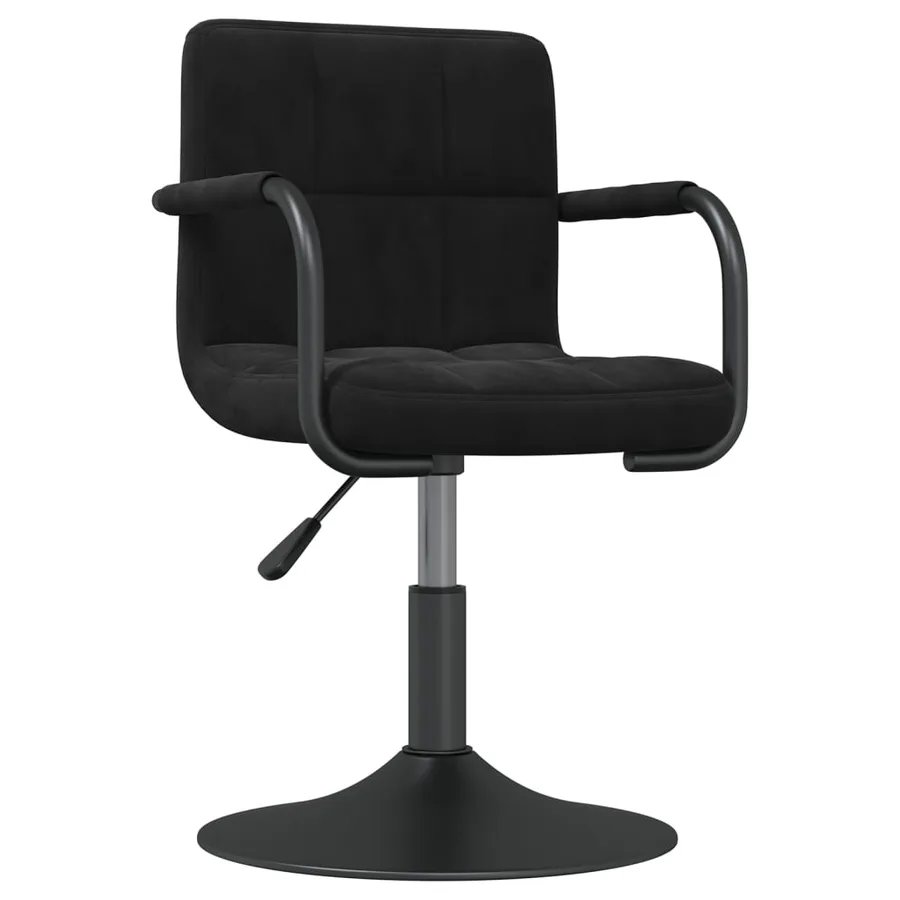 Chaises pivotantes à manger lot de 4 noir velours - 3