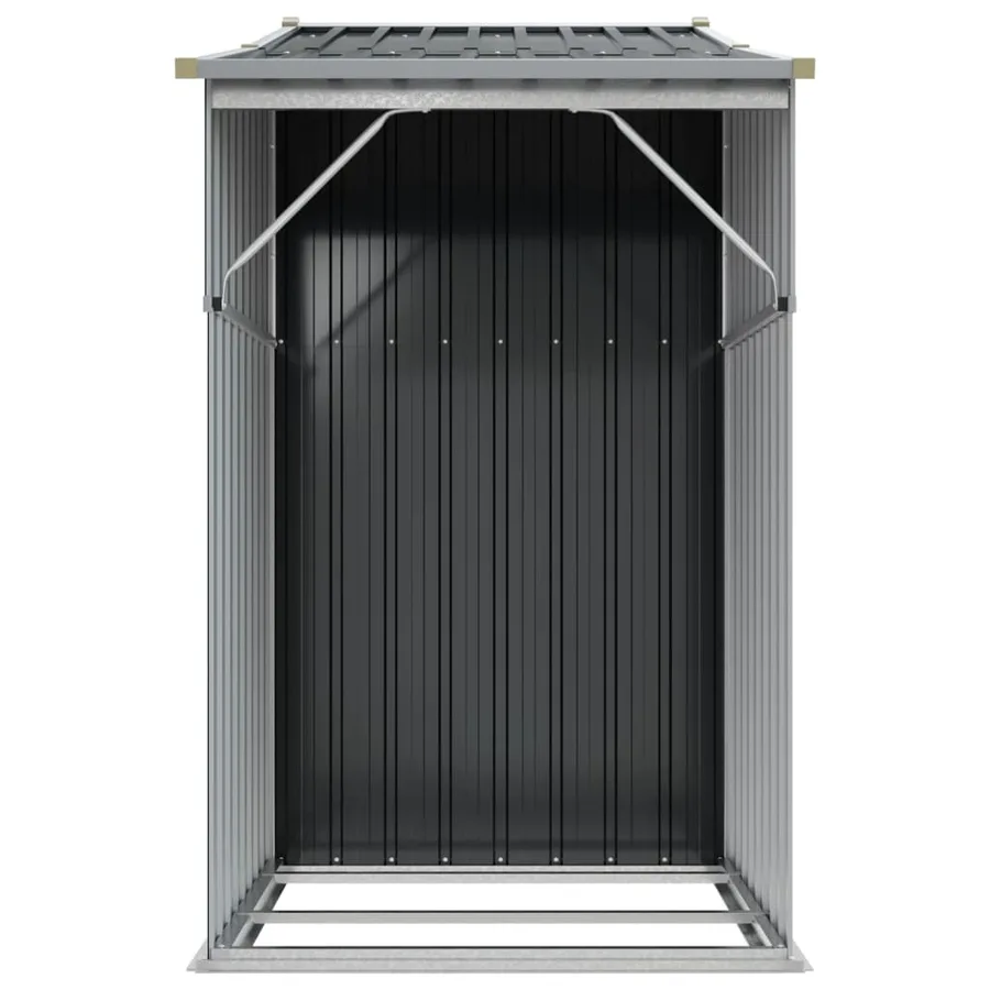 Abri de jardin anthracite 277x93x179 cm acier galvanisé - 5