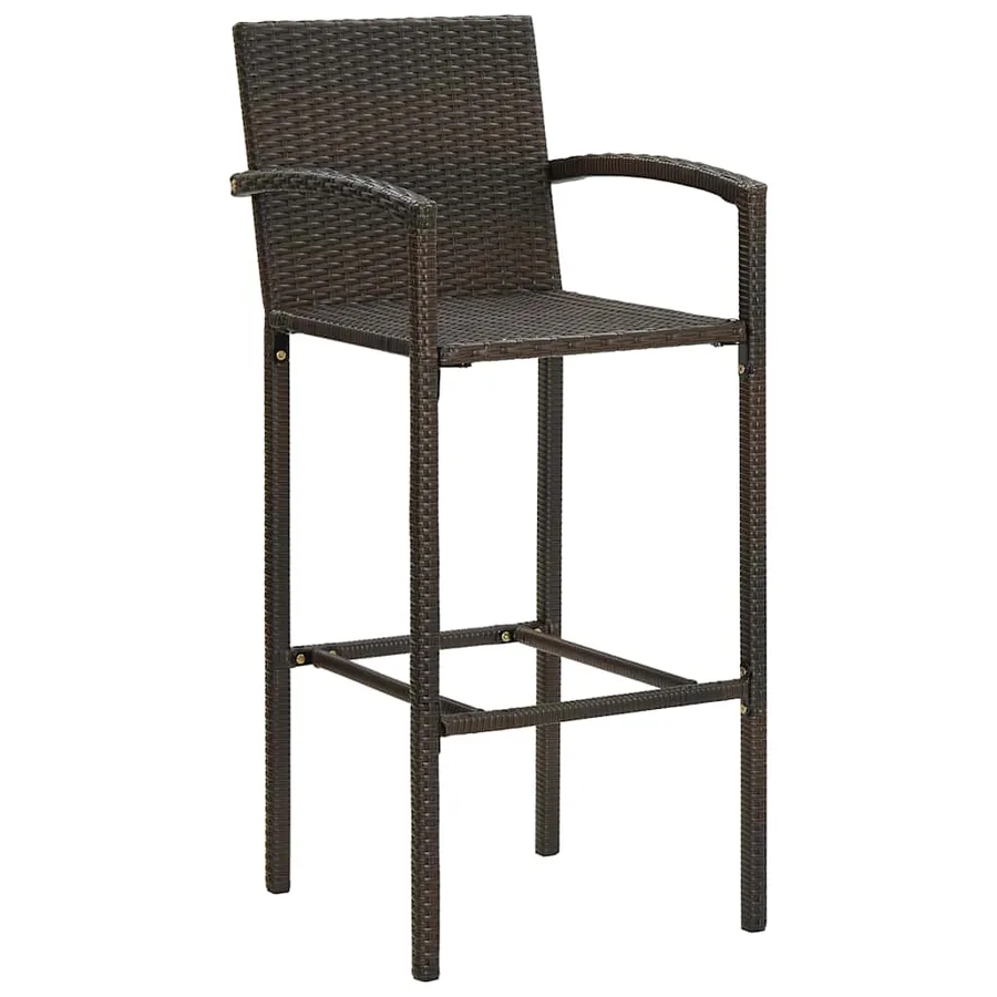 Ensemble de bar de jardin 7 pcs Marron - 9