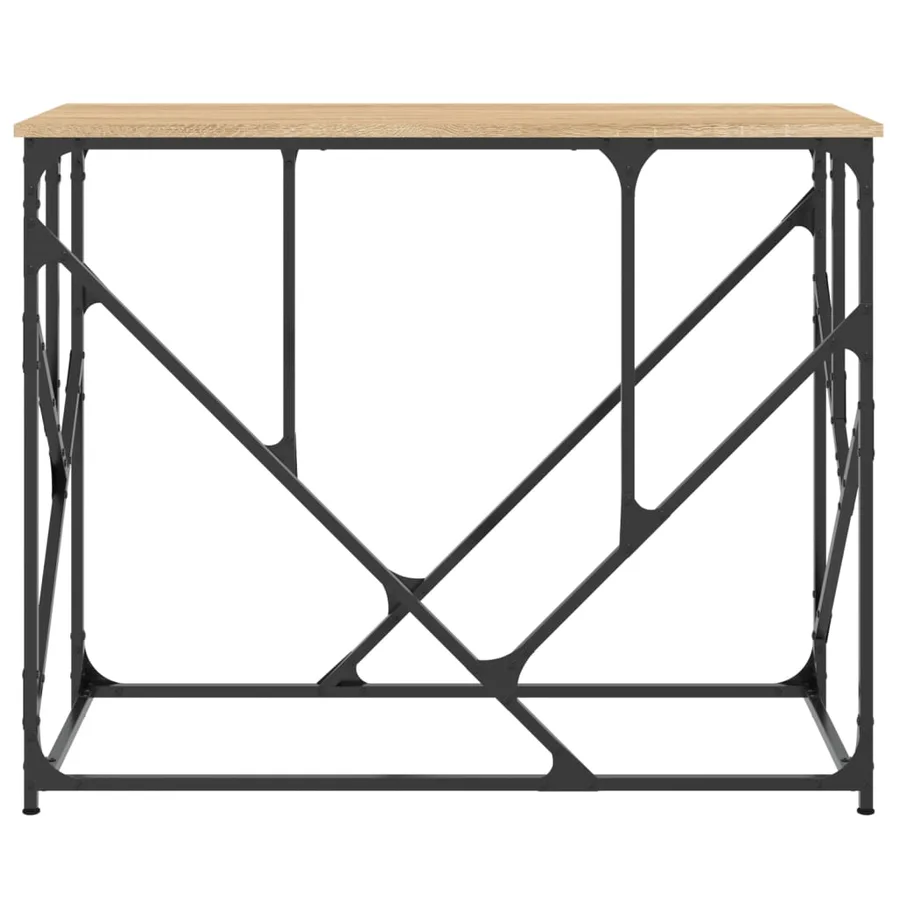 Table console chêne sonoma 100x40x80 cm bois d'ingénierie - 4