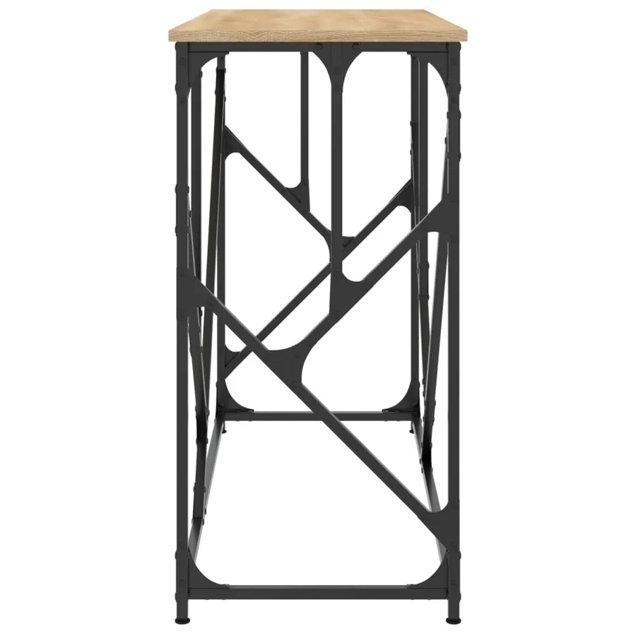 Table console chêne sonoma 100x40x80 cm bois d'ingénierie - 5
