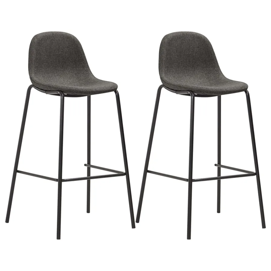 Ensemble de bar 3 pcs Tissu Gris foncé - 5