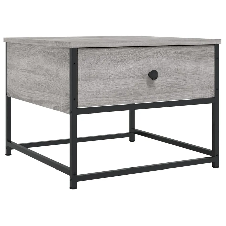 Table basse sonoma gris 51x51x40 cm bois d'ingénierie - 2