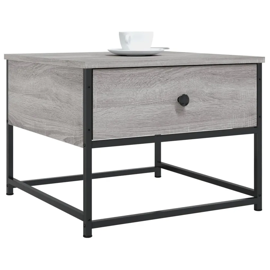 Table basse sonoma gris 51x51x40 cm bois d'ingénierie - 3