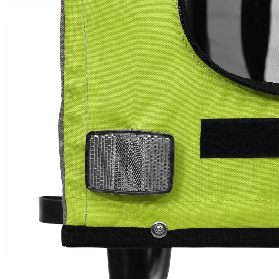 Remorque de vélo pour animaux de compagnie vert et gris - 10