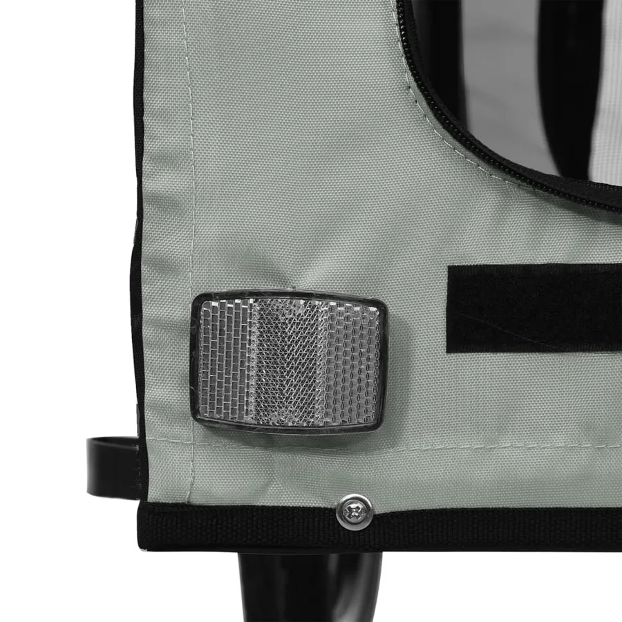 Remorque de vélo pour animaux de compagnie gris et noir - 11