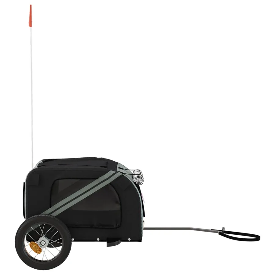 Remorque de vélo pour animaux de compagnie gris et noir - 6