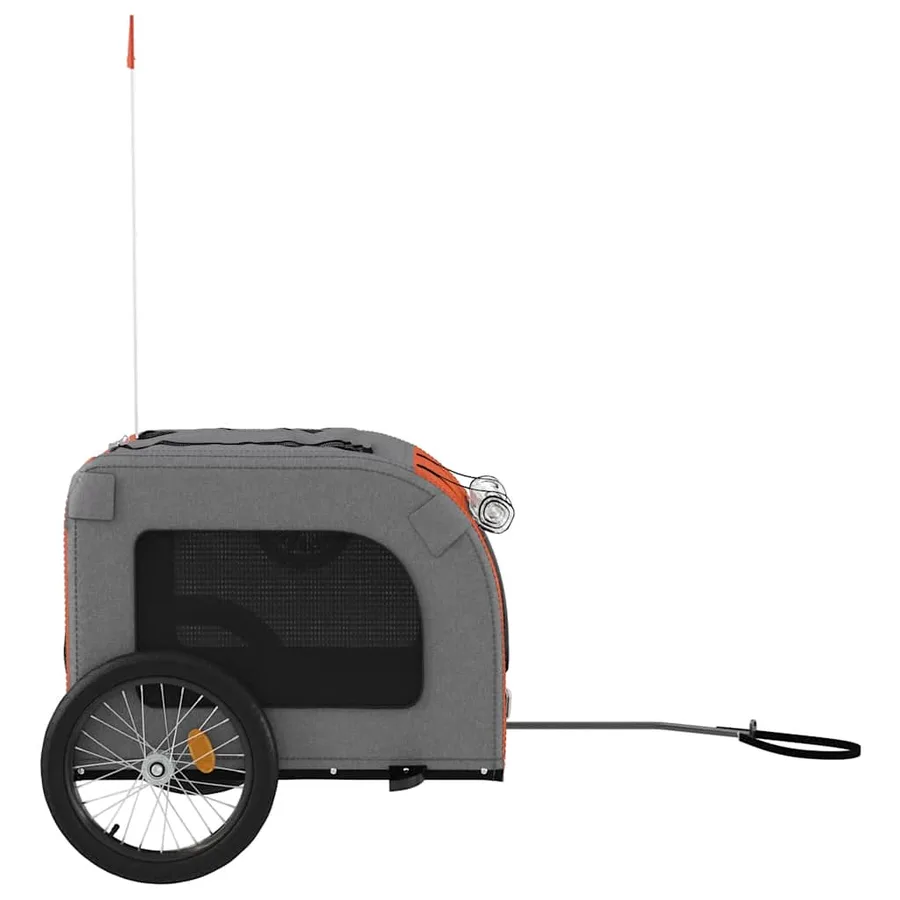Remorque de vélo pour animaux de compagnie rouge et gris - 6