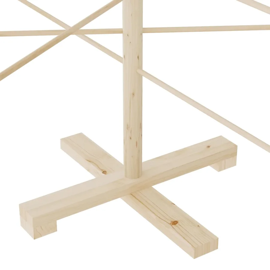 Arbre de Noël en bois pour décoration 150 cm bois massif de pin - 6