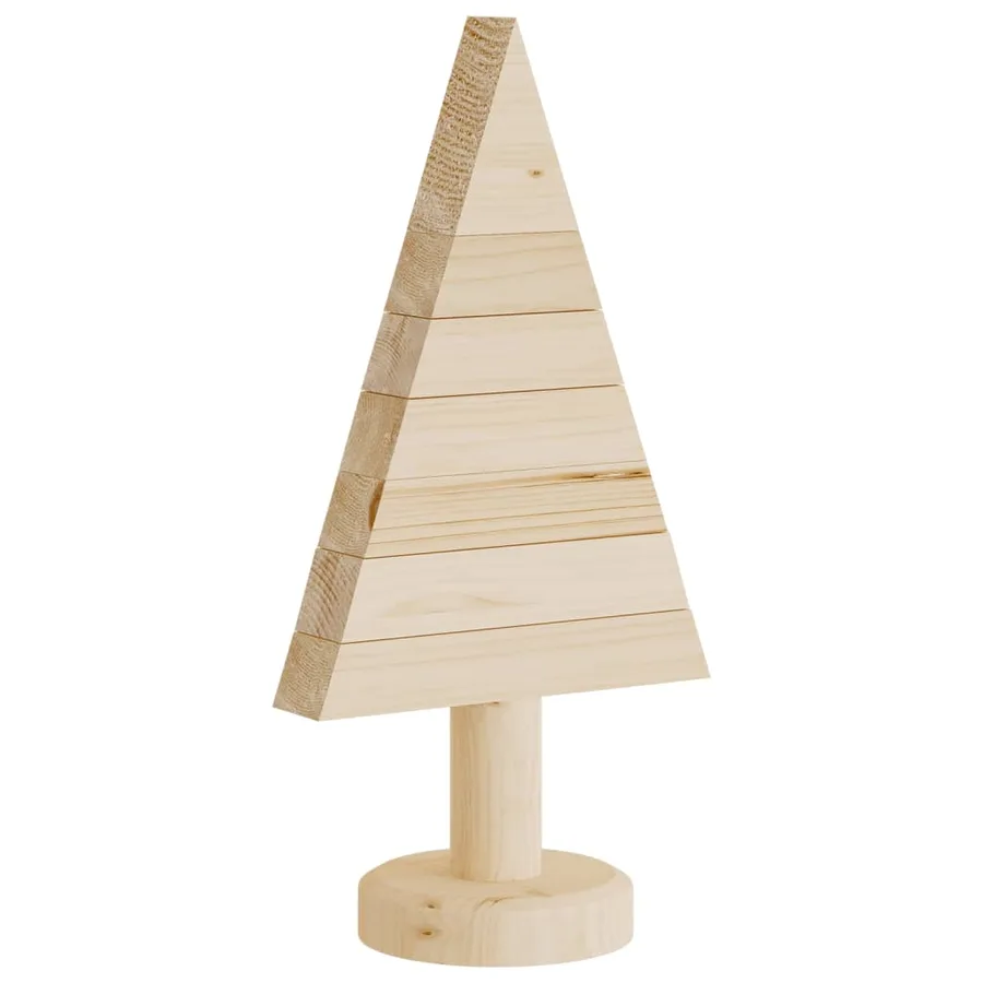 Arbres de Noël en bois pour décoration 2 pcs 30 cm pin massif - 7