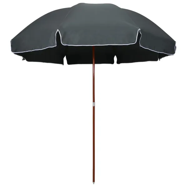 Parasol de jardin avec mât en acier 300 cm anthracite