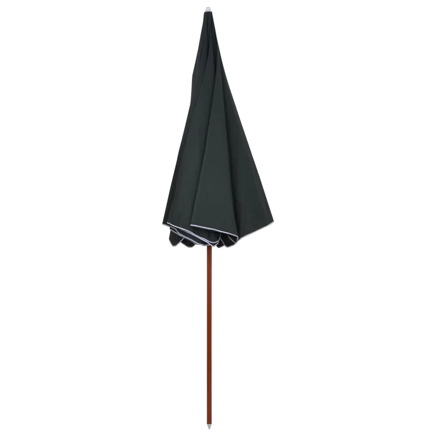 Parasol de jardin avec mât en acier 300 cm anthracite - 2