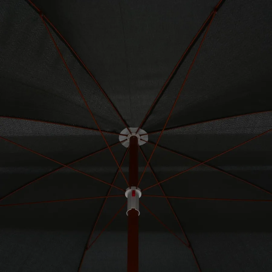 Parasol de jardin avec mât en acier 300 cm anthracite - 4