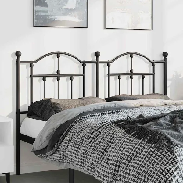 Tête de lit de remplacement métal noir 150 cm