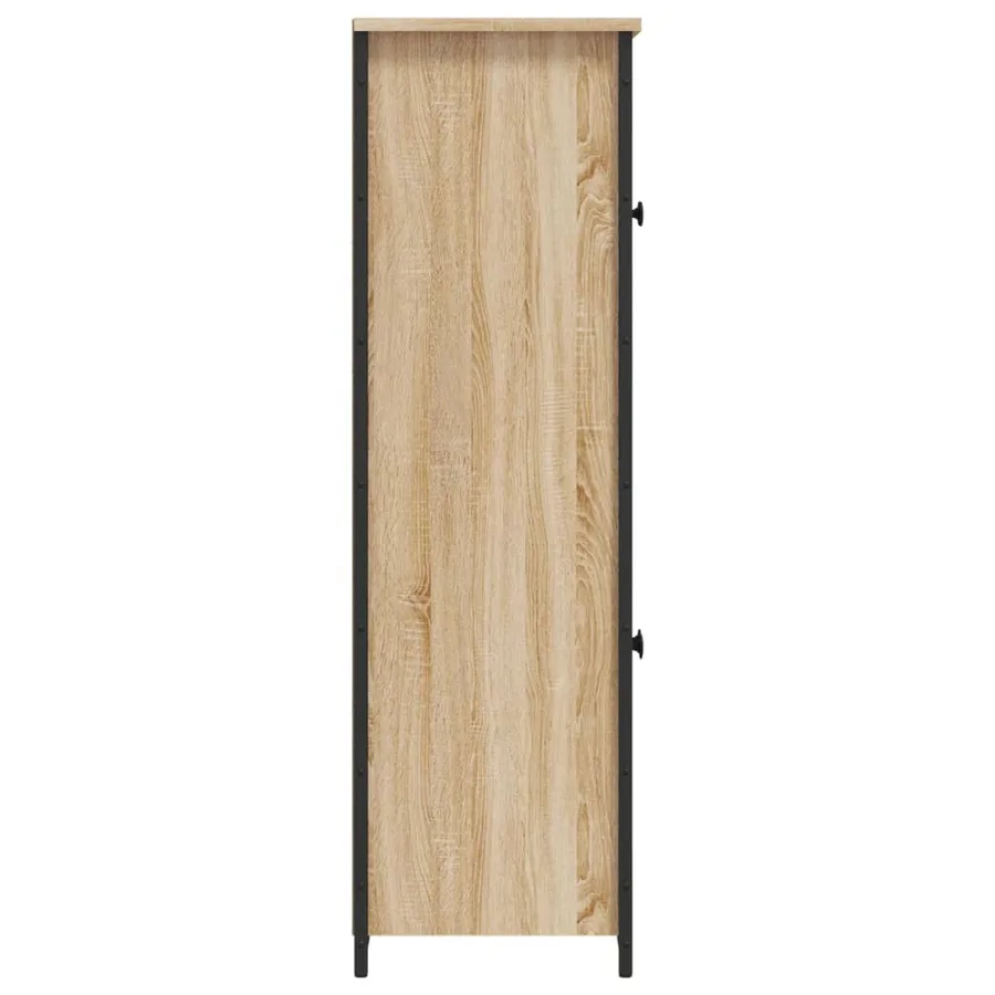 Buffet haut chêne sonoma 62x32x106,5 cm bois d'ingénierie - 6